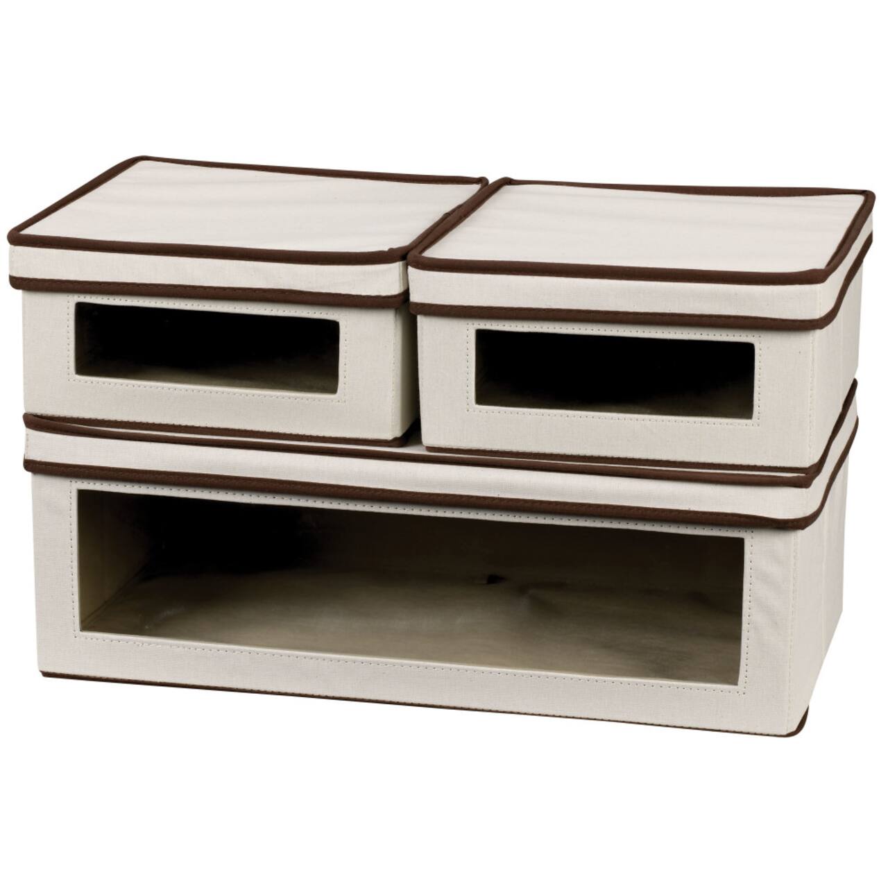 Household Essentials White Tabletop Storage Box Set